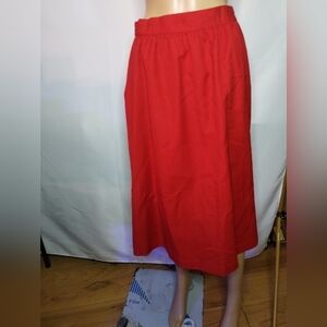 NWT Leslie Fay women's plus size 14 red long skirt